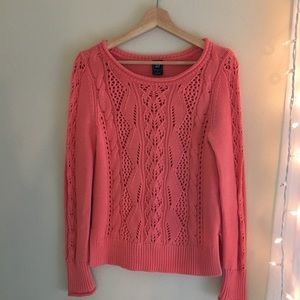 GAP Side Slit Pointelle Pullover Sweater